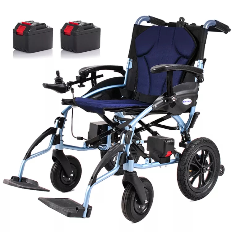 互邦电动轮椅锂电无刷D3-F快拆电池轻便折叠残疾人老年代步车旅行