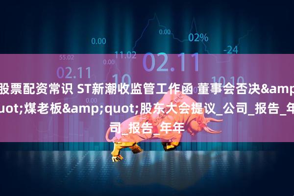 股票配资常识 ST新潮收监管工作函 董事会否决&quot;煤老板&quot;股东大会提议_公司_报告_年年