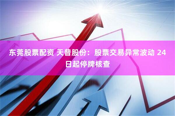 东莞股票配资 天普股份：股票交易异常波动 24日起停牌核查